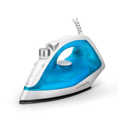 Longway Steamy Light Weight Non-Stick Steam Iron, Powerful Steam Output Up to 18 G/Min (1400 Watt, Blue)