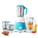 Longway Super Dlx 750 Watt Juicer Mixer Grinder with 4 Jars for Grinding 1 Year Warranty | (White & Blue, 4 Jars)...