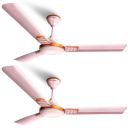 LONGWAY Wave P2 1200 mm/48 inch 400 RPM Ultra High Speed 3 Blade Star Rated Anti-Dust Decorative Ceiling Fan (Rusty Pink, Pack of 2)...