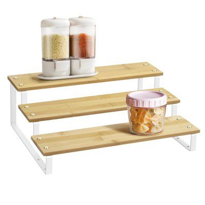 Lonian 3 Tier Spice Rack Organize, Metal, Black