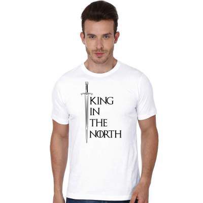 LookMark Mens Round Neck T-Shirt (TS 07 White)