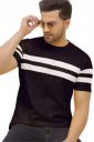 LookMark Mens Stylish Cotton Blend Printed Striped Polo Tshirt...