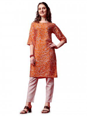 LookMark Women Crepe Regular Kurti