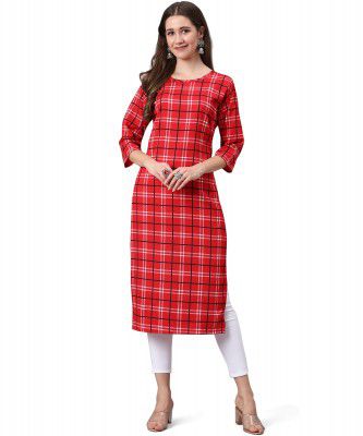 LookMark Womens Crepe Printed Straight Kurta/Kurti
