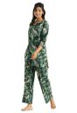 LookMark Women's Viscose Rayon Printed Stitched Kurta with Pant | Green Color Kurta Set ...