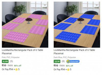 Loomantha Table Placemats Starting at ₹99