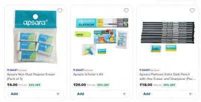 Loot | Apsara Stationary Products at FLAT 70% OFF