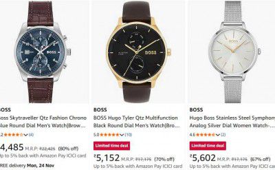 LOOT | BOSS WATCHES @ FLAT 70% OFF