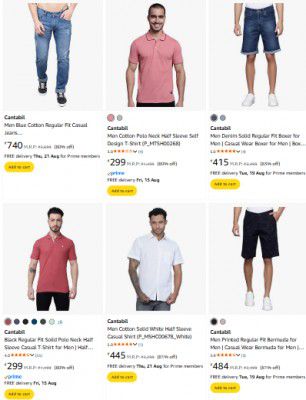 Loot Deal: 80-87% Off On Cantabil Clothing