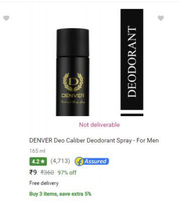 [Loot] Deodorant Spray from Rs.9