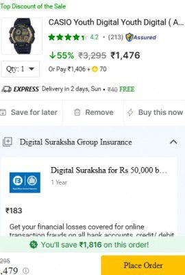 Loot | G-SHOCK WATCHES UPTO 75% OFF | FOR MEN's + EXTRA 20% OFF IN CART