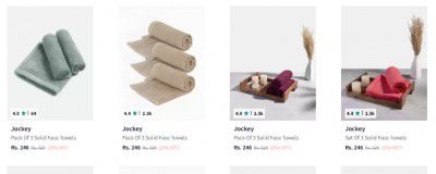 Loot : Jockey Towels @ 25% OFF + EXTRA 15% OFF 