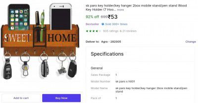 LOOT : Key & Phone Holder at ₹53