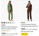 Loot | TAHVO Blazer Suits Starts at 989 | For Women...