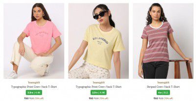 Loot | TEAMSPIRIT Women's T-shirts from ₹101