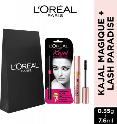 LOréal Paris Eye Kit : Kajal Magique & Lash Paradise Mascara (Black, 7.95 ml)