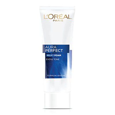LOréal Paris Foam Facewash, Brighter and Transparent Skin, Cleans Impurities and Removes Dead Skin, White Perfect Milky, 50ml