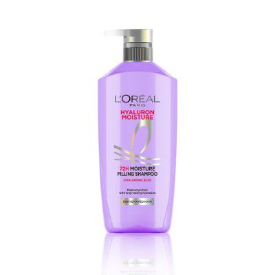 L'Oréal Paris Hyaluron Moisture 72HR Moisture Filling Shampoo, 800 ml Hyaluronic Acid, for Frizz-free, Hydrated and Bouncy Hair Full of Life