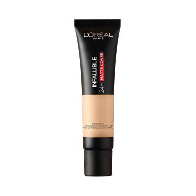 LOréal Paris Liquid Foundation, Waterproof, Sweatproof and Heatproof, Oil-Control, Infallible 24H Matte Cover, 125 Natural Rose, 35 ml