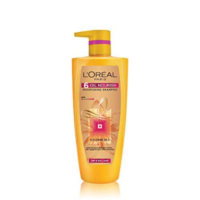 LOréal Paris Shampoo, Moisturising & Hydrating, For Dull, Dry & Lifeless Hair, 6 Oil Nourish -1L