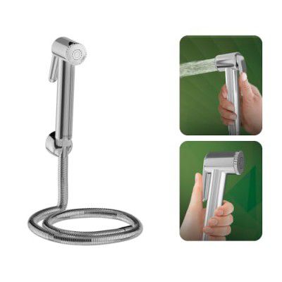 Lorazzo Quad Health Faucet for Bathroom-Chrome Body with a Polygon Design- Jet Spray for Toilet-1-Year Lorazzo Limited Warranty