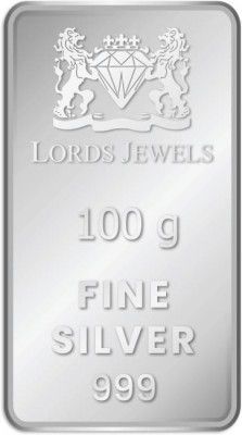 LORDS JEWELS BIS Hallmarked and Approved Purity S 999 ( 100 g Silver Bar)