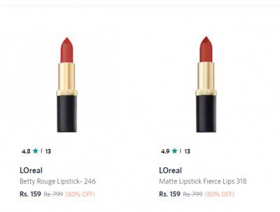 L'Oreal Paris Beauty Products at 80% off