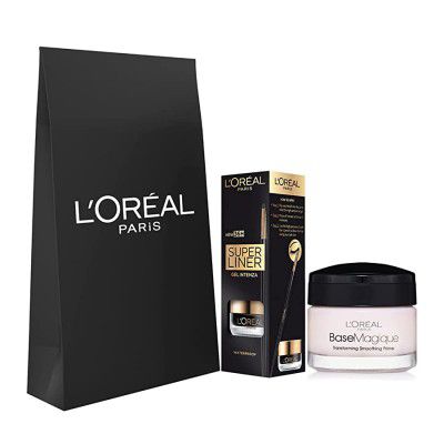 LOreal Paris Bestseller Kit : Base Magique & Superliner Gel Intenza (Two Item in Pack)