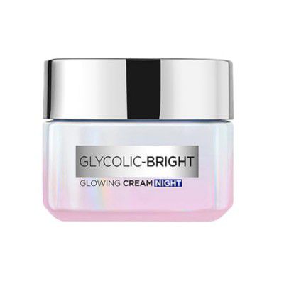 L'Oreal Paris Glycolic Bright Glowing Night Cream -15ml, Overnight Brightening Cream