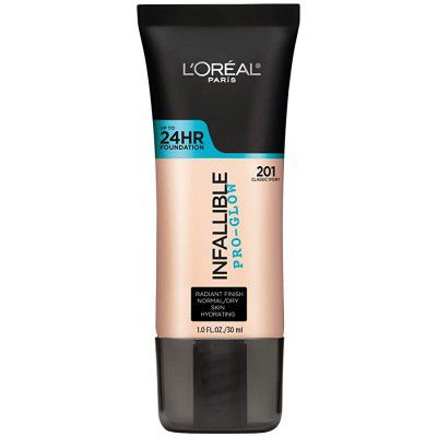 LOreal Paris Makeup Infallible Pro-Glow Foundation, 201 Classic Ivory, 1 Ounce
