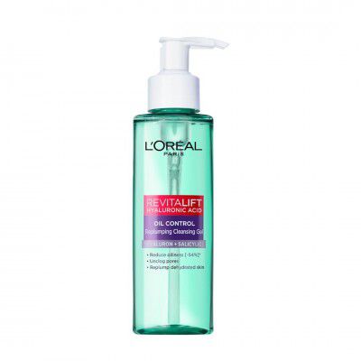L'Oreal Paris Revitalift Hyaluronic Acid Oil Control Replumping Cleansing Gel, 120ml