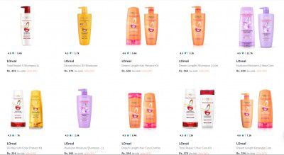 Myntra: Upto 60% Off LOréal Shampoo