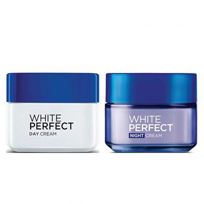 LOreal Paris White Perfect Day and Night Cream Combo, 100 ml (50ml + 50 ml)