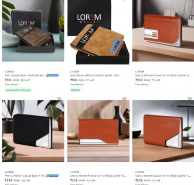 Lorem Wallets Starts at Rs 134