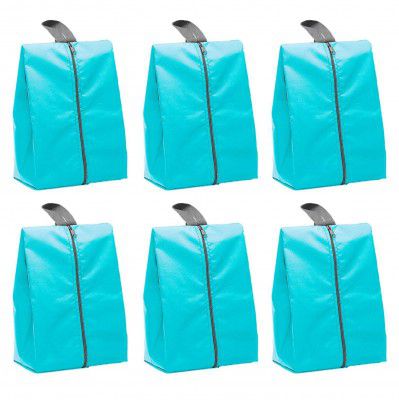 LOTA Shoe Storage Organizer Bags Set, Water-Resistant Nylon Fabric with Sturdy Zipper for Traveling (Aqua Blue(Turquoise) -3Pcs)