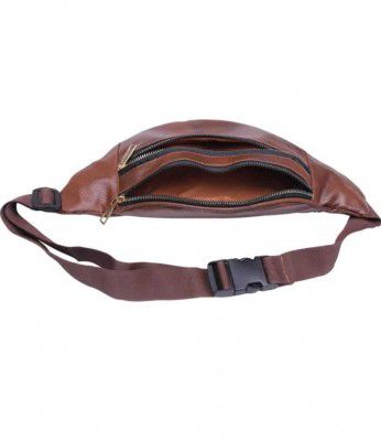 LOTA Stylish Unisex PU Leather Waist/Chest/Fanny/Pouch/Belt Sport Kamar Bag Travel (Tan, Pack of: 1)