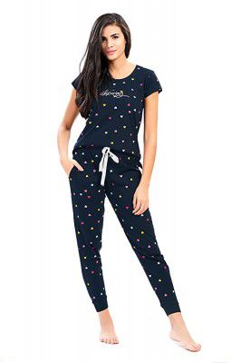 LOTIK Womens Cotton All Over Print Nightwear