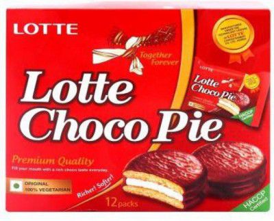 Lotte Chocopie-12 Pcs (28GRAM X 12) Cookie Cake  (336 g)