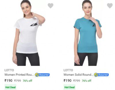 Lotto Women's T-Shirts Starting @ ₹190/- 
