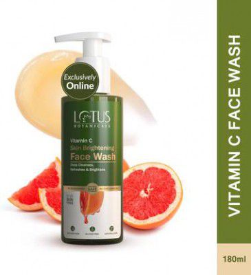 Lotus Botanicals Vitamin C Skin Brightening |Deep Cleanses & Brighten Skin|All Skin Type Face Wash  (180 ml)
