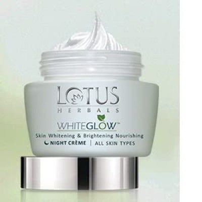 Lotus Herbals Cream, White Glow Skin Whitening And Brightening Nourishing Night Creme | 60G
