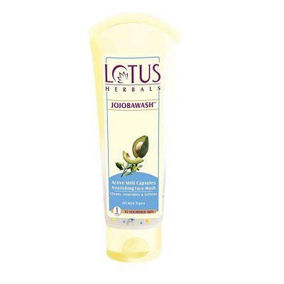 Lotus Herbals Jojobawash Active Milli Capsules Nourishing Face Wash, 80g