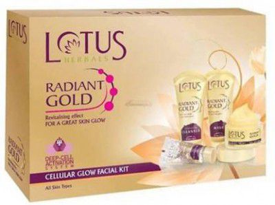 LOTUS HERBALS Radiant Gold Cellular Glow Facial Kit 170g