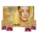 Lotus Herbals Radiant Gold Facial Kit For Instant Glow With 24K Pure Gold & Papaya,4 Easy Steps, 37g (Single Use)...