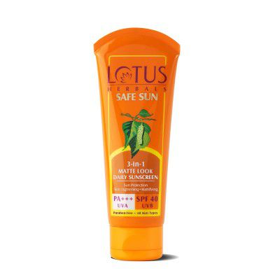 Lotus Herbals Safe Sun 3-In-1 Matte Look Daily Sunblock Lotion SPF 40 | 100g