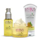 Lotus Herbals WhiteGlow Vitamin C and Gold Radiance Face Wash(100g) + Face Cream(50g) + Face Serum(30ml) | 180g...