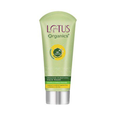 Lotus Organics+ Pristine Purifying Face Wash | pH balanced | Removes Excess Oil | 100g