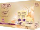 LOTUS Radiant Gold Facial Kit for instant glow with 24K Pure Gold & Papaya,4 easy step (Multiple use)  (4 x 42.5 g)...