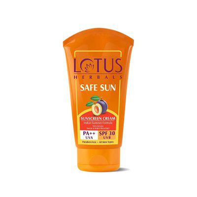 Lotus Safe Sun Sunblock SPF 30 PA++, Sunscreen for Indian Summer Condition, 100g