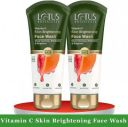 Lotus Botanicals Vitamin C Skin Brightening | Deep Cleanses, Refreshes & Brightens Skin (Pack of 2) Face Wash (200 ml)...